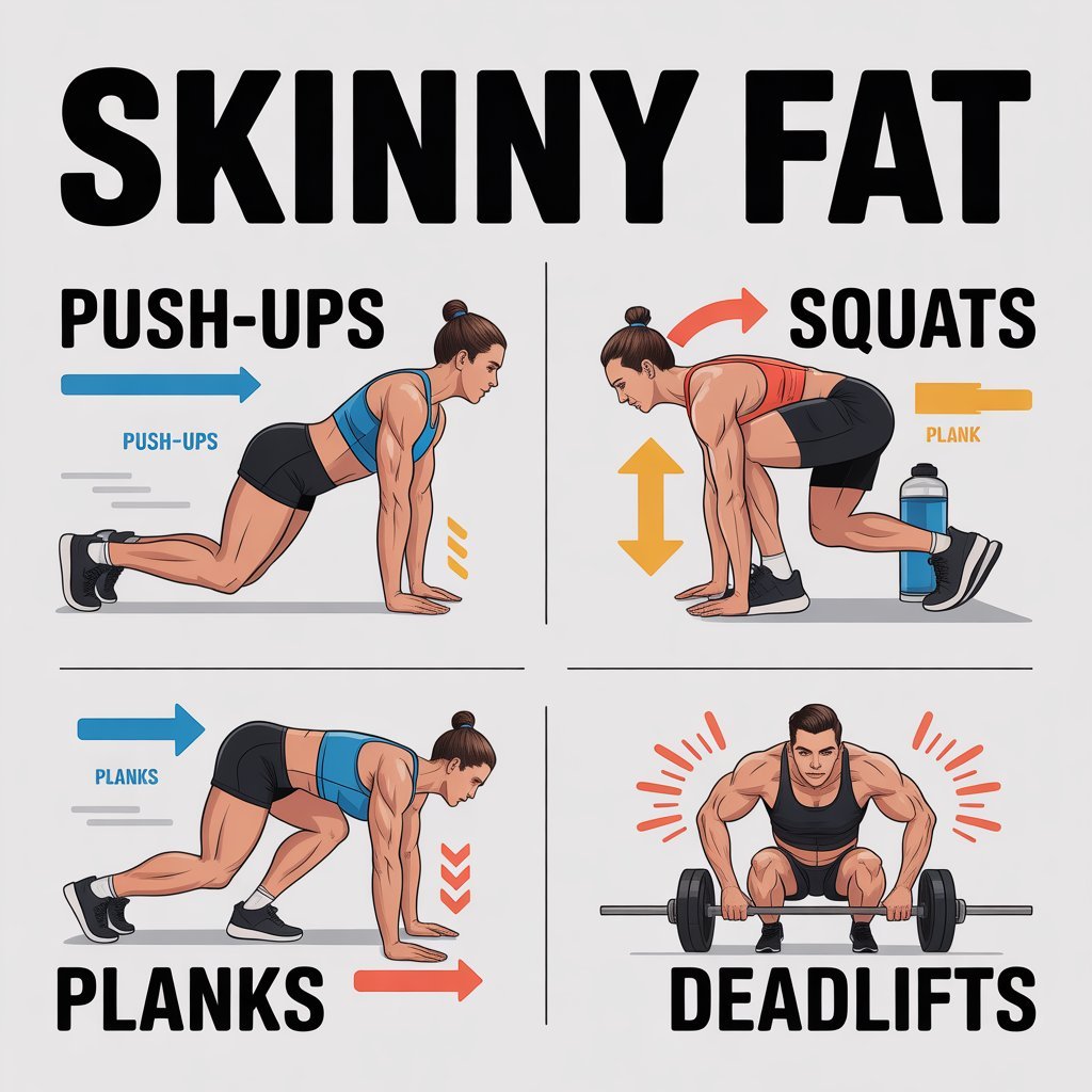 Demo of a skinny fat workout exercise